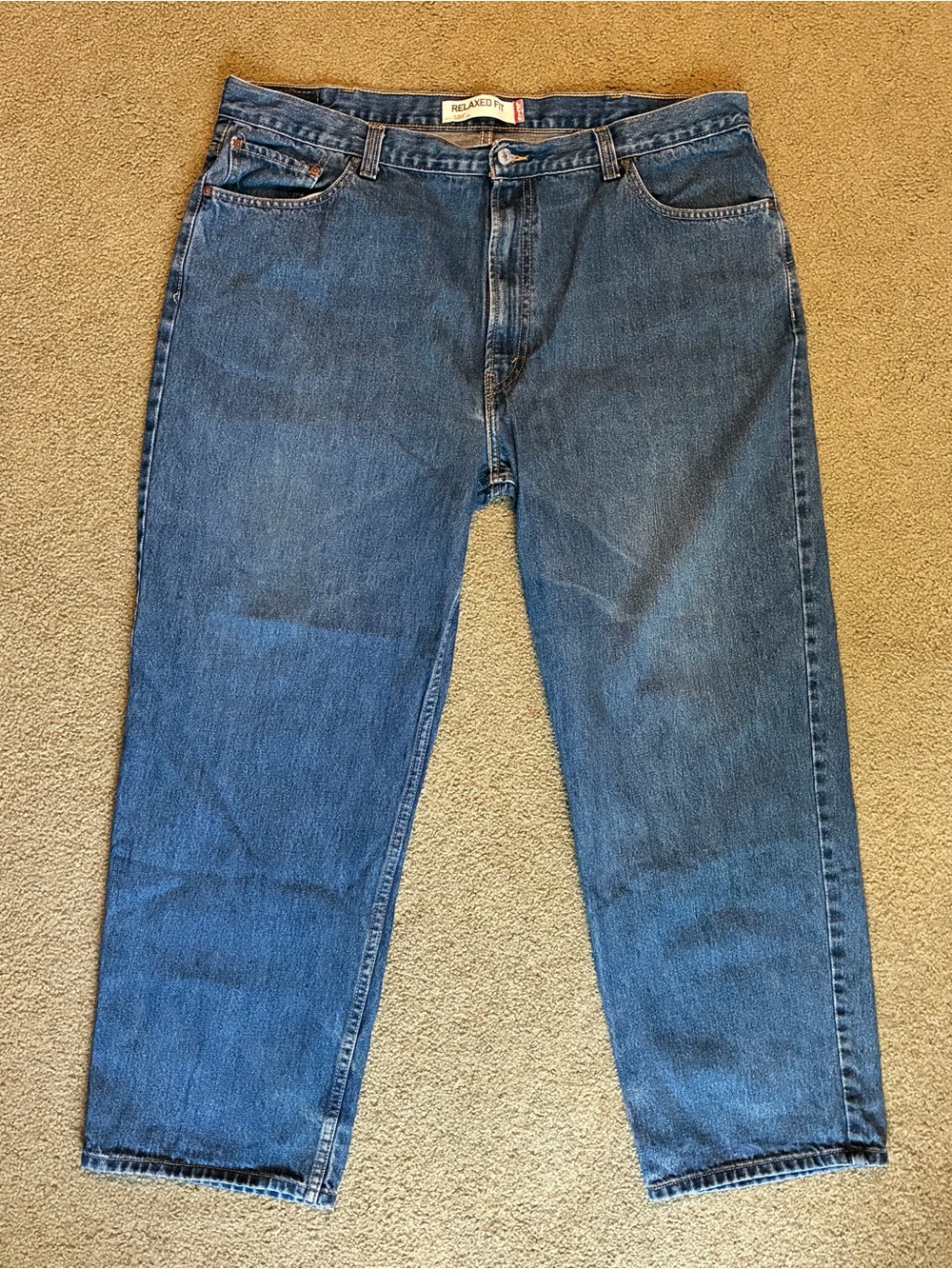 Levi's 550 Relaxed Fit Jeans Mens Size 44x30 Blue Denim Jeans Tapered Pants